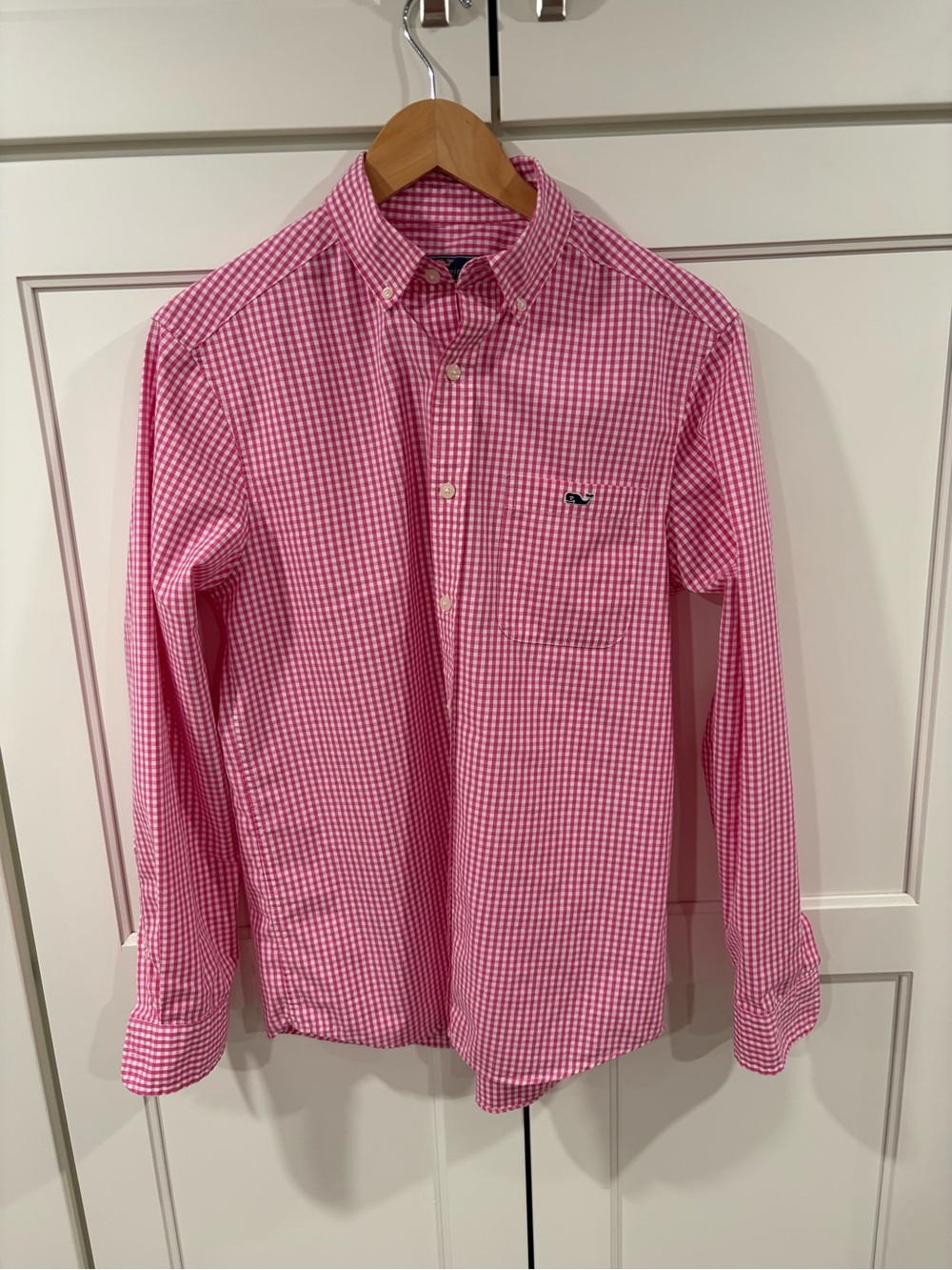 Vineyard Vines Pink Gingham Button-Down Shirt